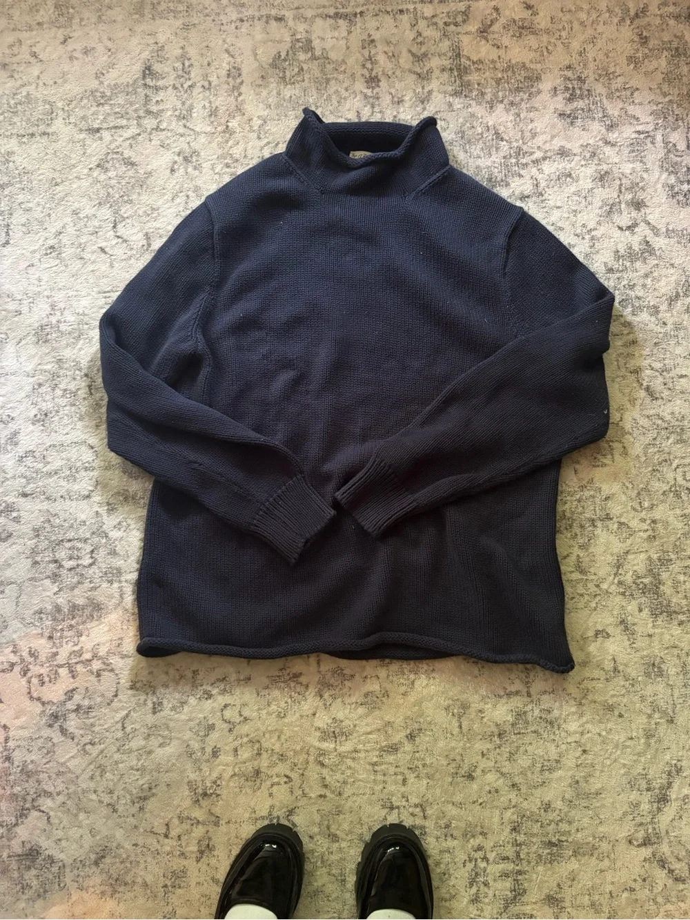 J. Crew Men's Navy Turtleneck Sweater